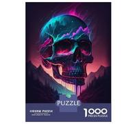 Puzzle Da 1000 Pezzi Per Adulti, Regali Synthwave Skull Puzzle Per Adulti, Gioco Rompicapo, Analisi E Logica, Regalo Di Compleanno, Regali, 52x38cm/1000pcs