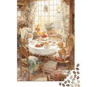 Puzzle Da 1000 Pezzi Per Adulti, Regali Tea Time for Two Cats Puzzle Giochi Rilassanti Difficile Difficile Regalo Di Compleanno, Regali, 52x38cm/1000pcs