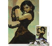 Puzzle da 1000 pezzi per adulti regali The Arcane Sentinel donna in abito nero decorazioni per la casa giocattoli fantastici regali e giocattoli gioco pratico ogni pezzo è unico - dimensioni 38x26cm