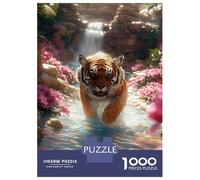 Puzzle Da 1000 Pezzi Per Adulti, Regali Tiger in Waterfall Paradise Puzzle Per Adulti, Giocattolo, Decorazione Da Parete, Decorazione Perfetta, Impegnativo Da Completare 52x38cm/1000pcs