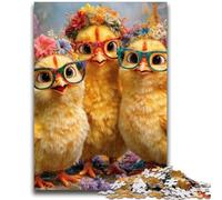 Puzzle da 1000 pezzi per adulti, regali "Tre piccoli polli", gioco stimolante, ideale come regalo per tutta la famiglia, 50x75cm
