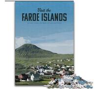 Puzzle da 1000 pezzi per adulti, regali, visita le Isole Faroe, giocattoli educativi, decorazioni per la casa uniche e regali per bambini dai 14 anni in su (26x38cm) 1000 pezzi