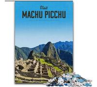 Puzzle da 1000 pezzi per adulti, regali, visita Machu Picchu, giocattoli per l'intrattenimento in famiglia, con poster abbinato e foglio di quiz (50x75cm) 1000 pezzi