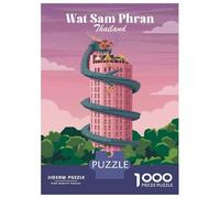 Puzzle Da 1000 Pezzi Per Adulti, Regali Wat Sam Phran Building Thailand Puzzle Per Adulti, Giochi Per Famiglie, Regalo Di Compleanno, Regalo Di Compleanno, Regali, 52x38cm/1000pcs