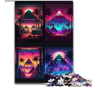 Puzzle da 1000 pezzi per adulti,regalo a forma di piramide al neon,gioco intellettuale a forma di elefante,regalo di compleanno,regali,arte murale per bambini dai 14 anni in su (dimensioni 26x38cm)