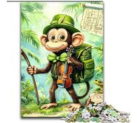 Puzzle da 1000 pezzi per adulti, regalo a forma di scimmia viaggiatrice, adatto a persone dai 14 anni in su, giochi educativi, regali di Babbo Natale segreto (dimensioni 26x38cm)