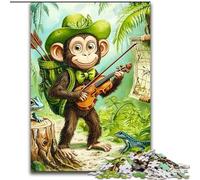 Puzzle da 1000 pezzi per adulti, regalo a forma di scimmia viaggiatrice, antistress, sfida difficile, decorazione per la casa, giocattoli (dimensioni 50x75cm)