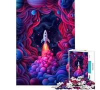 Puzzle da 1000 pezzi per adulti regalo a tema razzo spaziale D ideale per compleanni e Natale Giocattolo fai da te per donne dai 14 anni in su Dimensioni 38x26cm