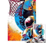 Puzzle da 1000 pezzi per adulti regalo a tema Space Jam Dunk gioco pratico per adulti decorazione per la casa regalo di compleanno regali (dimensioni 50x75cm)