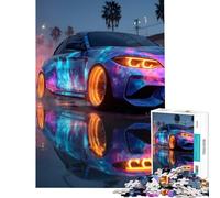 Puzzle da 1000 pezzi per adulti regalo auto BMW Galaxy con riflessi gioco educativo gioco intellettuale opera d'arte regalo attività per famiglie (dimensioni 38x26cm)