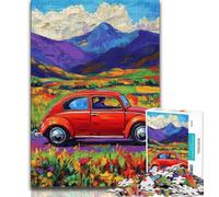 Puzzle da 1000 pezzi per adulti, regalo con auto dipinta a olio, 1000 pezzi per adulti, un regalo impegnativo e difficile per tutta la famiglia (dimensioni 38x26cm)