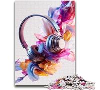 Puzzle da 1000 pezzi per adulti, regalo con cuffie, giocattolo educativo per l'apprendimento dell'arte, ideale come regalo per tutta la famiglia, 50x75cm