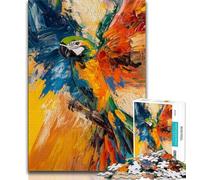 Puzzle da 1000 pezzi per adulti, regalo con dipinto a olio di pappagallo, aiuta il cervello a esercitare giocattoli avvincenti per coltivare la pazienza, collezione di artisti, belle arti 38x26cm
