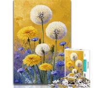 Puzzle da 1000 pezzi per adulti, regalo con dipinto a olio di tarassaco, gioco educativo per famiglie, decorazione da parete, regali unici per compleanno e Natale, 38x26cm