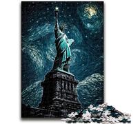 Puzzle da 1000 pezzi per adulti, regalo con dipinto della Statua della Libertà Gioco educativo divertente e umoristico per compleanni, 26x38cm