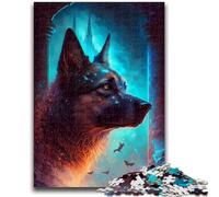 Puzzle da 1000 pezzi per adulti, regalo con favola sul cane da pastore tedesco, giocattolo educativo ideale come regalo per tutta la famiglia, 26x38cm