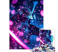 Puzzle da 1000 pezzi per adulti regalo con katana rosa e samurai ideale per compleanni e Natale Giocattolo fai da te per donne dai 14 anni in su (50x75cm)