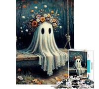 Puzzle da 1000 pezzi per adulti regalo con simpatico fantasma sull'altalena rompicapo gioco per la mente ideale per le vacanze a casa per passare il tempo regalo di compleanno (Dimensioni 50x75cm)