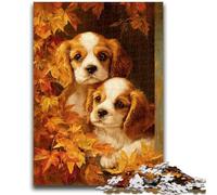 Puzzle da 1000 pezzi per adulti, regalo "Cucciolo tra le foglie cadute", adatto dai 14 anni in su, giochi educativi per la casa, giocattoli fai da te, opere d'arte, regalo 26X38CM