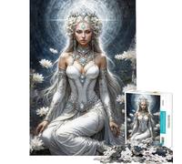 Puzzle da 1000 pezzi per adulti regalo Dea della Luce gioco rompicapo vacanza a casa ammazzare il tempo regalo di compleanno regali (Dimensioni 38x52cm)