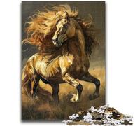 Puzzle da 1000 pezzi per adulti, regalo di compleanno, giocattolo educativo per l'apprendimento del cavallo leone, ideale come regalo per tutta la famiglia, 26x38cm