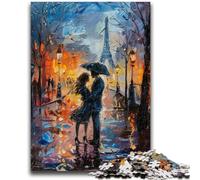 Puzzle da 1000 pezzi per adulti, regalo di coppia sotto la Torre Eiffel, per età pari o superiore a 14 anni, giocattolo educativo intellettuale decompressivo, ottimo regalo, 26x38cm