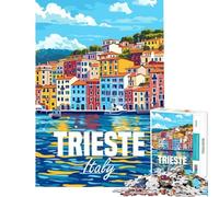 Puzzle da 1000 pezzi per adulti regalo di Trieste Italia gioco rompicapo decorazione da parete regalo per amici e familiari (dimensioni 38x26cm)