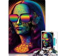 Puzzle da 1000 pezzi per adulti, regalo di una bella ragazza rosa, 1000 pezzi per adulti, un regalo impegnativo e difficile per tutta la famiglia (dimensioni 75x50cm)
