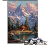Puzzle da 1000 pezzi per adulti, regalo di una bellissima baita, gioco educativo per famiglie, decorazione da parete, regali unici per compleanno e Natale, 38x26cm