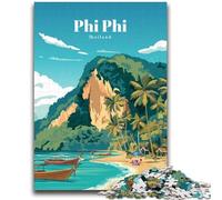 Puzzle da 1000 pezzi per adulti, regalo di viaggio a Phi Phi Gioco educativo divertente e umoristico, difficile da completare, per compleanni (dimensioni 38x26cm)