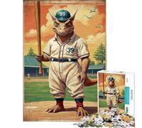 Puzzle da 1000 pezzi per adulti regalo Dino Home Run King difficile e stimolante decorazione per la casa giocattolo educativo per ragazzi dai 14 anni in su (38x52cm)