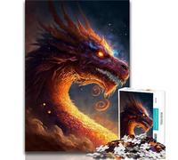 Puzzle da 1000 pezzi per adulti regalo Drago di fuoco in paradiso puzzle da 1000 pezzi antistress vacanze ammazza il tempo interazione genitore-figlio 26x38cm