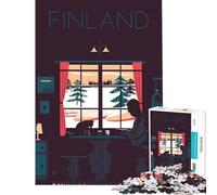 Puzzle da 1000 pezzi per adulti regalo Finlandia giochi per famiglie gioco stimolante giocattolo artistico regalo adatto alle coppie (dimensioni 38x26cm)