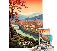 Puzzle da 1000 pezzi per adulti regalo Firenze Italia puzzle per ragazzi giochi rilassanti per divertimento in famiglia regalo di compleanno regali (dimensioni 38x52cm)