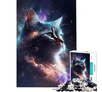 Puzzle da 1000 pezzi per adulti regalo gatto spaziale galassia poster gioco educativo gioco intellettuale opera d'arte regalo attività per famiglie (dimensioni 38x52cm)