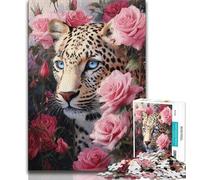 Puzzle da 1000 pezzi per adulti regalo ghepardo rosa puzzle da 1000 pezzi antistress vacanze ammazza il tempo interazione genitore-figlio 26x38cm
