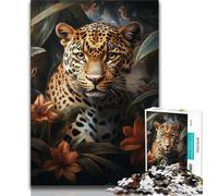 Puzzle da 1000 pezzi per adulti, regalo "Giungla Leopardo", per gioco educativo, collezione di artisti, belle arti (75x50cm)