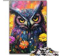 Puzzle da 1000 pezzi per adulti, regalo gufo misterioso, adatto a persone dai 14 anni in su, giochi educativi, regali di Babbo Natale segreto (dimensioni 50x75cm)