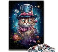 Puzzle da 1000 pezzi per adulti, regalo "Il gatto col cappello", per età 14+ Difficile da completare ma divertente e umoristico Ottimi regali e giocattoli 50x75cm