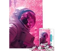 Puzzle da 1000 pezzi per adulti regalo L'astronauta rosa gioco educativo gioco intellettuale opera d'arte regalo attività per famiglie (dimensioni 50x75cm)