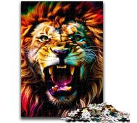 Puzzle da 1000 pezzi per adulti, regalo Leone, difficile da completare ma divertente e umoristico gioco educativo per il compleanno, 50x75cm