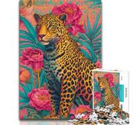 Puzzle da 1000 pezzi per adulti, regalo leopardo dorato, design vivace e unico, esperienza di gioco rilassante e stimolante (75x50cm)