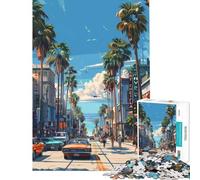 Puzzle da 1000 pezzi per adulti regalo Los Angeles anime vintage difficile e stimolante decorazione per la casa giocattolo educativo per ragazzi dai 14 anni in su (38x26cm)