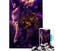 Puzzle da 1000 pezzi per adulti regalo Lupo Pixelato puzzle da 1000 pezzi giocattolo antistress modello da assemblare offerta regalo per tutta la famiglia (75x50cm)