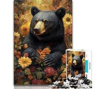 Puzzle da 1000 pezzi per adulti, regalo orso bruno, aiuta il cervello a esercitare giocattoli avvincenti per coltivare la pazienza, collezione di artisti, belle arti 50x75cm