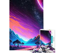 Puzzle da 1000 pezzi per adulti regalo paesaggio al neon puzzle da sogno gioco rompicapo vacanza a casa ammazzare il tempo regalo di compleanno regali (dimensioni 38x26cm)