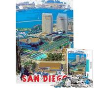 Puzzle da 1000 pezzi per adulti regalo per adulti a San Diego puzzle con schema di assemblaggio per compleanno regalo di Natale per amici e familiari 38x52cm