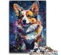Puzzle da 1000 pezzi per adulti, regalo per cani Corgi, giocattolo educativo per imparare a dipingere, ideale come regalo per tutta la famiglia, 50x75cm