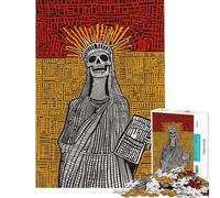 Puzzle da 1000 pezzi per adulti regalo Pop Art Giorno dei Morti Teschio della Libertà gioco per famiglie analisi e logica sfida educativa (dimensioni 38x26cm)