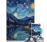 Puzzle da 1000 pezzi per adulti, regalo "Porta sotto il cielo notturno", 1000 pezzi per adulti, un regalo impegnativo e difficile per tutta la famiglia (dimensioni 75x50cm)